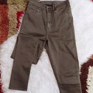 H&M Army Green High Waist Skinny
